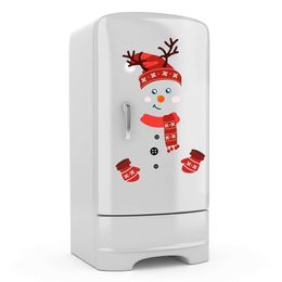 Fridge Magnets Christmas Snowman Refrigerator Cabinets Funny PVC Stickers Cute Christmas Window Kitchen Garage Car Holiday Home Door Decoration 220908