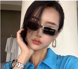 summer woman Candy-colored oval square sunglasses Steel skin metal square sunglasses Fashion women Hip-hop personality outdoor unisex eyeglasses cycling glasses