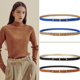 Belts Ify Drop Double-sided Women's Leather Belt Decorated Ins Fashion Jeans Student Trend Designer Female