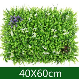 Faux Floral Greenery 40X60 cm Artificial Plants Flowers Wall Decoration Fake Plastic Grass Mat Lawn Carpet planta artificial wedding hotel background J220906