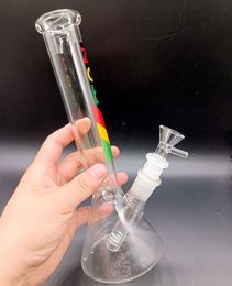 Clear Glass Water Bong Straight Hookahs 8.5 inch Oil Dab Rigs Recycler Smoking Pipes with Female 18mm Joint