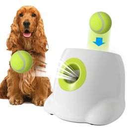 Dog Toys Chews Pet Dog Toys Tennis Launcher Automatic Throwing Machine Pet Ball Throw Device 3/6/9m Section Emission with Training 220908