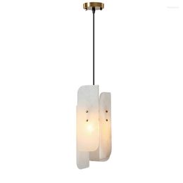 Pendant Lamps Modern Chinese Creative Exhibition Hall Villa Duplex Building Dining Room Bedside Marble Chandelier