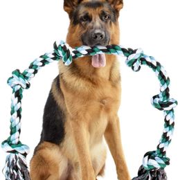 Dog Toys Chews ATUBAN Giant Dog Rope Toy for Extra Large Dogs-Indestructible Dog Toy for Aggressive Chewers and Large Breeds 42IN Long 6 Knot 220908