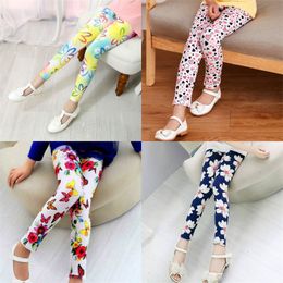 Kids Girls' Leggings Tights Summer Children's Elastic Nine-point Pants Baby Print Pencil Pants Clothing 20220908 E3