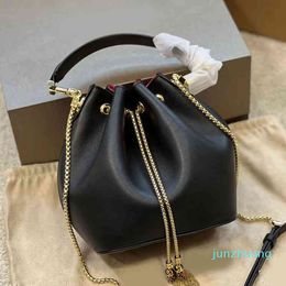 2022 chain Drawstring Shoulder Bags Bucket HandBags Women Leather Square Tote Bags Designer Messenger Designer Crossbody evening Purses