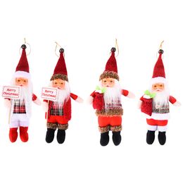 2022 Christmas Plush Dolls Stuffed Toys 37cm Santa Claus Soft Plush Toy Children Xmas Presents Adorable Doll Kids Gift 88