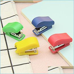 Printers Printers Mini Stapler Set Portable Small Gift Children Students Cute Stationery Contains A Box Of Staples Random Colours Drop Dhdwp