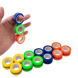 Decompression Toy Finger Magnetic Ring Magnet Fingertip Toys Magic Game Bracelet Durable Unzin Tovs Random Color Drop Deliv Bdejewelry Amuuc