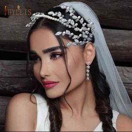 Wedding Hair Jewellery A115 Sparkling Tiara Zircon Band Accessories Crystal Bridal Headwear Pearl Head Hoop Beaded Piece T220907