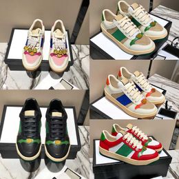 Casual Shoes Sneakers Canvas Shoe Luxury Trainers Designer Screener Leather Vintage Distressed Stripe Dirty Rubber Splicing Retro Do-Old Box