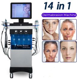 High quality Hydra Facial Machine Dermabrasion peelig Skin Cleansing Face Treatment Ultrasound RF Microdermabrasion Oxygen Gun