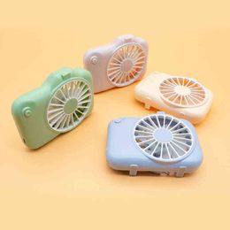 Electric Fans Camera Cartoon Fan USB Charging Mini Light Office Desktop Fan Portable Air Cooler Small Desktop Office Tripod Fan T220907