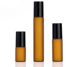 500pcs Frost Clear Amber Roll On Bottle for Essential Oils Refillable Perfume Bottle Deodorant Container 3ml 5ml 10ml