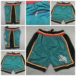 Men 's just don Basketball Shorts Exquisite embroidered fabric pocket pants