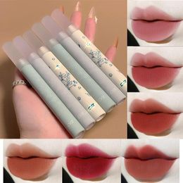 Lip Gloss 6-color Mud Light Pink Velvet Matte Liquid Lipstick Make-up Soft And Long-lasting Waterproof Korean Cosmetics