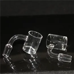 Smoking 4mm Thick Clear Bottom Quartz Banger Nail 10mm 14mm 18mm Male Female Flat top 30mm Quartz Nails for Glass Water Bongs Dab Rigs ash catcher