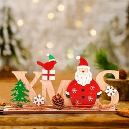 Other Event Party Supplies Christmas Toy Xmas Noel Wooden Ornaments Merry Decorations for Home Navidad Cristmas Decor Gifts Year 220908