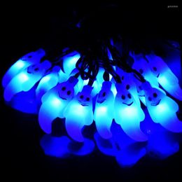 Strings Ghost LED Holiday String Lights Outdoor Waterproof Solar Garden Lamp Fairy Party For Decoration Halloween