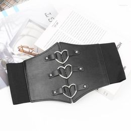 Belts Black Elegant Corset For Women Versatile Dress Tunic Top Luxury Design Fashion Girdle Elastic Belt High Quality Brand Gothic
