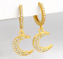 Jewellery Earrings Cubic Zirconia moon star butterfly gold Colour CZ Crystal Ear Clips No Pierced earrings for women Jewellery wsj35