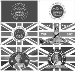 In mourning for our queen Elizabeth II flags Polyester 3x5ft 150x90cm Banner Ship them Quickly Outdoor Indoor Use
