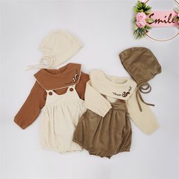 Overalls Corduroy Overalls born Baby Rompers Cotton Cute Squirrel Collar Infant Clothes Outfits Autumn Halloween Toddler romper 220909