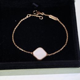 Clover Bracelet Flower Bracelet Gold Chain Bangle For Woman Links Braclets Armband Tennis Bangles Chains Braclet Pulsera Bracciale Bracciali Braccialetto