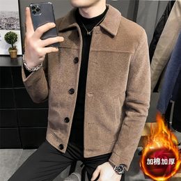 Men's Wool Blends Mens Winter Jackets Men Wool Trench Coat Jacket Outwear Casual Slim Fit Thicker Jackets Men Luxury Clothing 220909