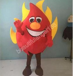 Halloween Red Big Fire Mascot Costume Cartoon Plush Anime theme character Adult Size Christmas Carnival Birthday Party Fancy Outfit