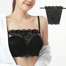 Bustiers & Corsets Women Quick Easy Clip-on Lace Mock Waist Bra Insert Wrapped Breast Tube Tops Cover Up Camisole Underwear Bralette Top