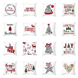 sofa pillow covers cases UK - Christmas Pillow Case with Hidden Zipper Design 40 Patterns Xmas Throw Pillow Covers for Sofa Couch Bed Car Decoration