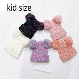 5pcs Inverno 5 colori bambino Cappelli uomo modello Viaggi ragazze Moda bambino Berretti Skullies bambini Chapeu Berretti Cotone Sci beanie ragazzo e ragazza cappello tenere caldo Casual h at