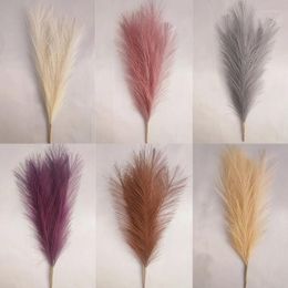 Decorative Flowers 1Pcs 45cm Artificial Pampas Grass Bouquet Year Holiday Wedding Party Home Decor Decoration Plant Simulation Fake Flower