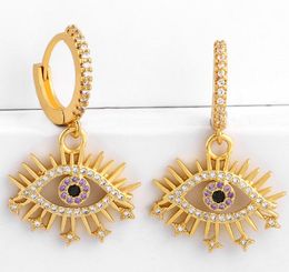 Jewellery Earrings Cubic Zirconia moon eye gold Colour CZ Crystal Ear Clips No Pierced earrings for women Jewellery jw35