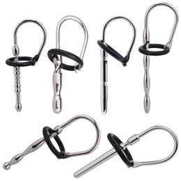 Massage 7 Styles 1PC Catheters Sounds Urethral Dilators Stainless Steel Penis Plug Male Chastity Device Sex Toys For Men