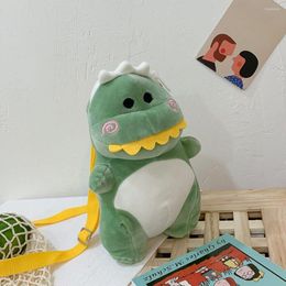 Belts Cute Cartoon Plush Dinosaur Handbag Women Shoulder Bag Creative Fashion Strap Large Girls Crossbody Gift