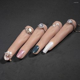 False Nails Professional Fake Nail Art Finger Practice Model Manicure Training Hand Gel Polish Display Tools Plastic Acrylic