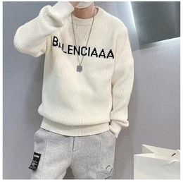 Designer Sweater Man for Woman Knit Crow Neck Womens Fashion Letter Black Long Sleeve Clothes Pullover Oversized Top 21ss