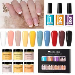 Nail Art Kits Infiltration Powder Set French Glitter Crystal DIY Decorative