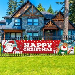 Other Event Party Supplies Christmas Toy Merry Banner Outdoor Decoration for Home Store Ornament Navidad De 220908