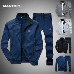 Men's Tracksuits Spring Men Tracksuits Solid Colour Sportswear Autumn Men's Sets Jacket Pants Casual Tracksuit Male Gyms Sweatshirt 2 Piece Set 220909