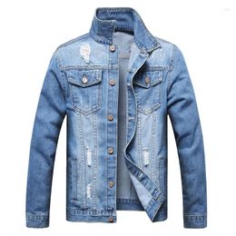 Men's Jackets 2022 Spring Autumn Men's Denim Jacket Loose Simple Casual Coat For Youth Men Cotton Korean Slim Jean Streetwear