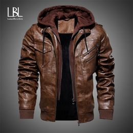 Mens Leather Faux Jackets Winter Casual Motorcycle PU Biker Coats European Windbreaker Genuine 220909