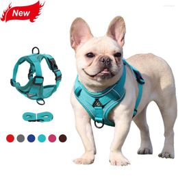 Dog Collars Durable Reflective Pet Harness Chest Adjustable Big Walking Vest For Small Medium Large Dogs