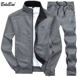 Men's Tracksuits BOLUBAO Solid Colour Sportswear Men Tracksuits Autumn Men's Jacket Pants Tracksuit Sweatshirt Casual Male Set 220909