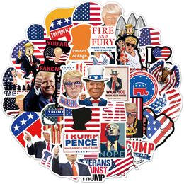 50PCS Trump Funny Architecture Stickers Waterproof Skateboard Guitar Fridge Laptop Bike Joke Graffiti Stickers Kid Toys