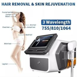 Popular 810 diode laser hair removal machine skin rejuvenation ice laser 755nm 810nm 1064nm painless with cooling system