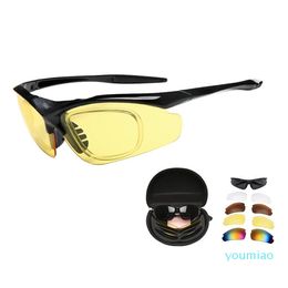 Outdoor Eyewear 5 Lens/set Anti-impact Tactical Goggles Night Vision Military Shooting Glasses