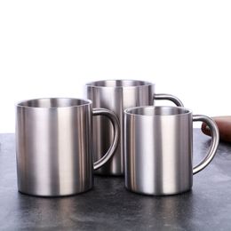 new Stainless Steel coffee Mugs with lids Double Walled Insulated Beer Tea mug outdoor travel camping cup handle for home